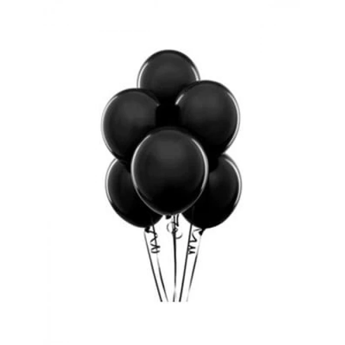 3E Grup - Nedi Düz Renk Balon Siyah 100lü Pm-72007