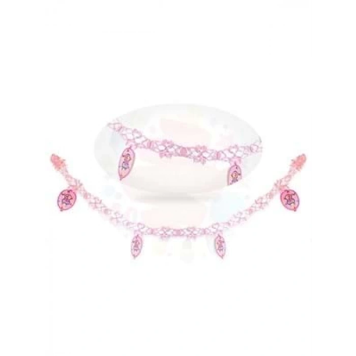 3E Grup - Nedi Kağıt Süs 1 Yaş Balonlu Uzar Pembe-mavi 1437