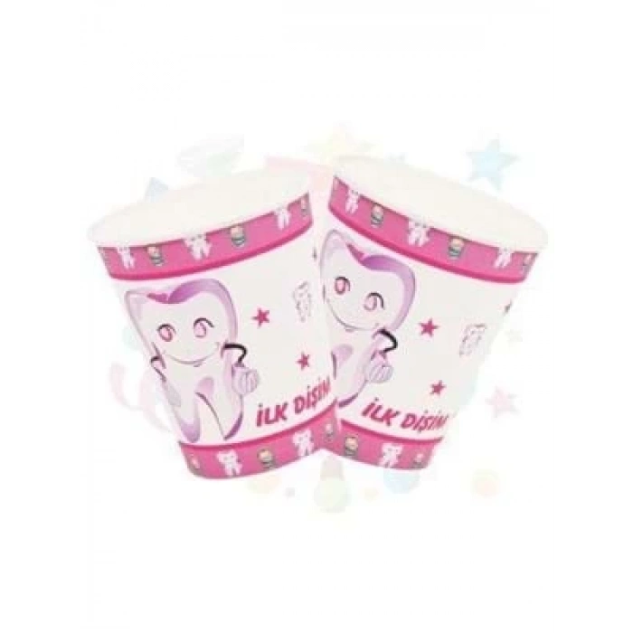 3E Grup - Nedi Karton Bardak 10 Lu Diş Pembe Tkb7502