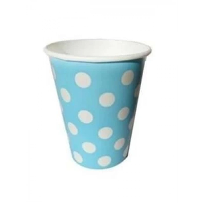 3E Grup - Nedi Karton Bardak 10 Lu Puantiyeli Mavi Tkb11044