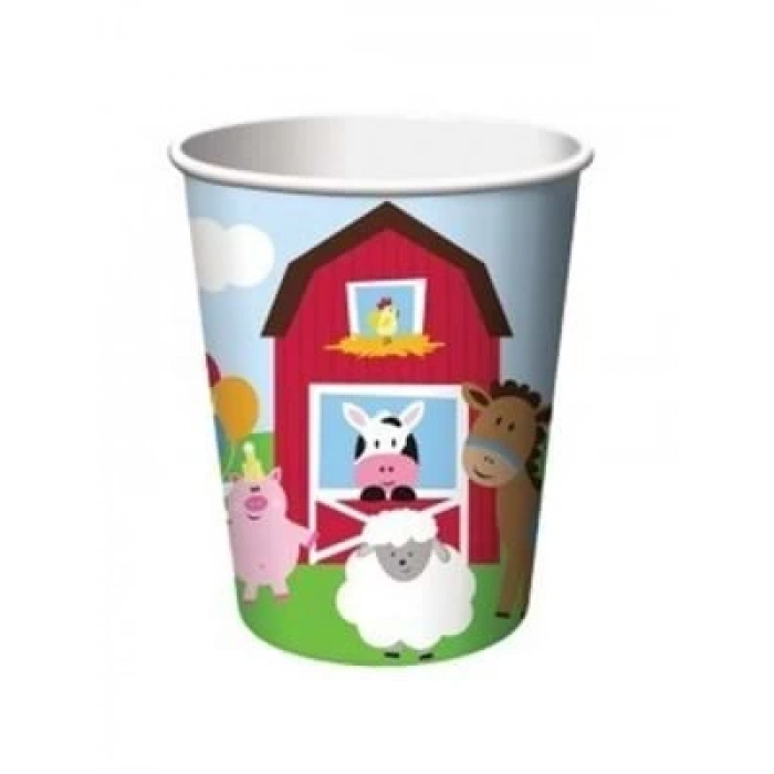 3E Grup - Nedi Karton Bardak 8 Li Çiftlik Evi 375506