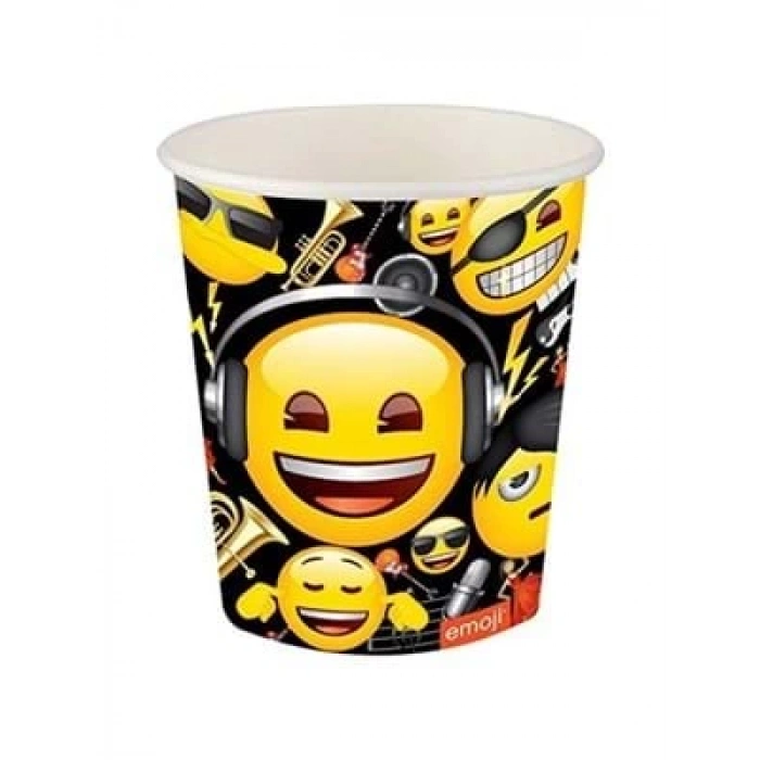 3E Grup - Nedi Karton Bardak 8 Li Emojiler Partisi 322174