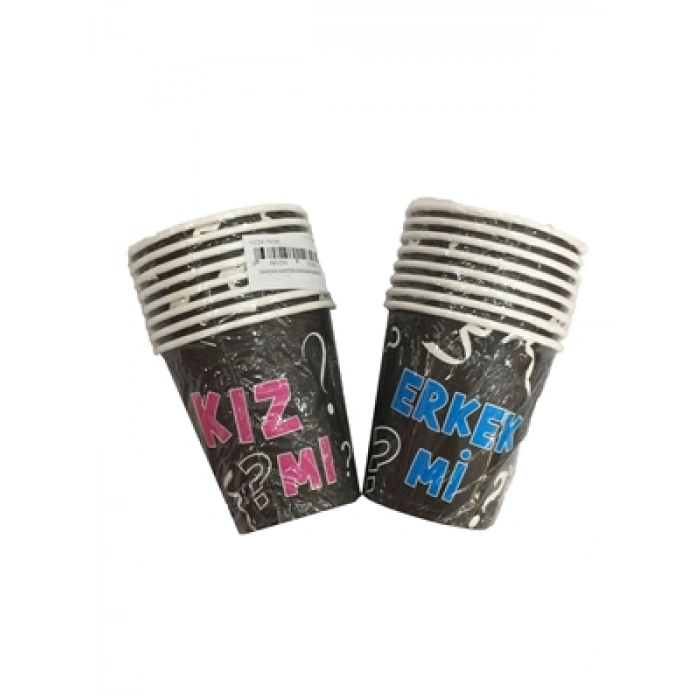 3E Grup - Nedi Karton Bardak 8li Erkek Mi? Kız Mı? 74295