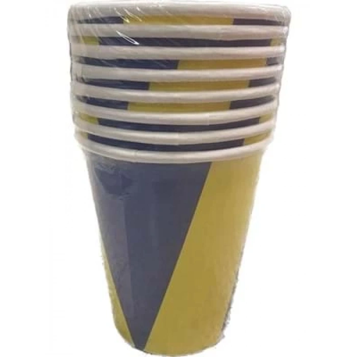 3E Grup - Nedi Karton Bardak 8li Sarı-lacivert 38192