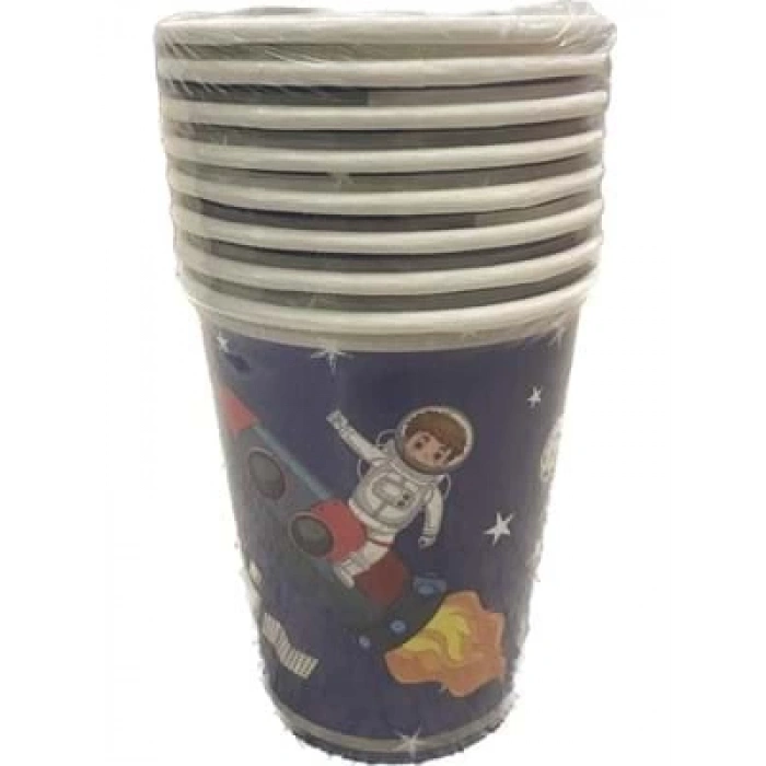 3E Grup - Nedi Karton Bardak 8li Uzay ve Astronot 52393