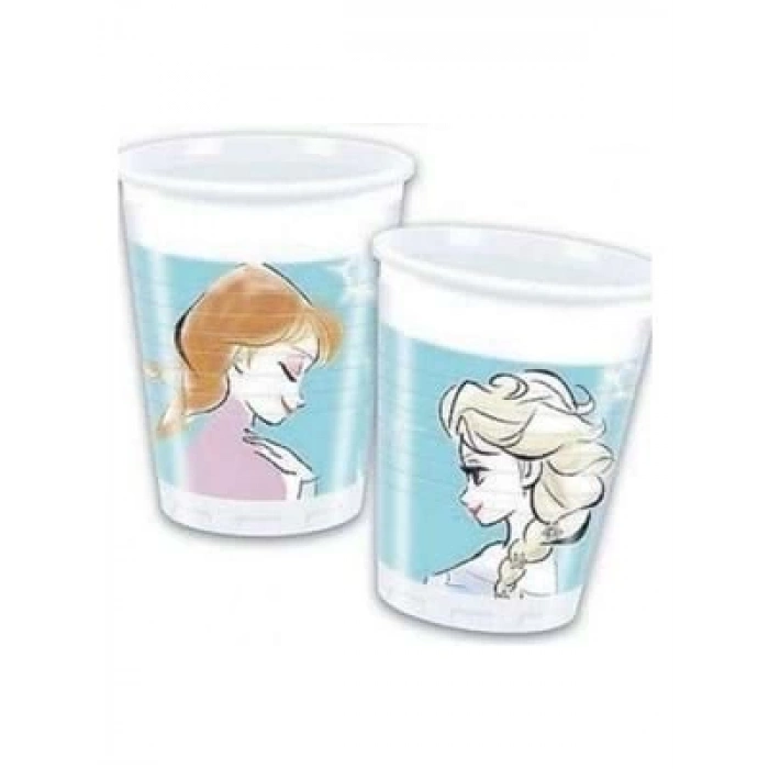 3E Grup - Nedi Karton Bardak Lisanslı 8 Li Frozen Sparkle 89098