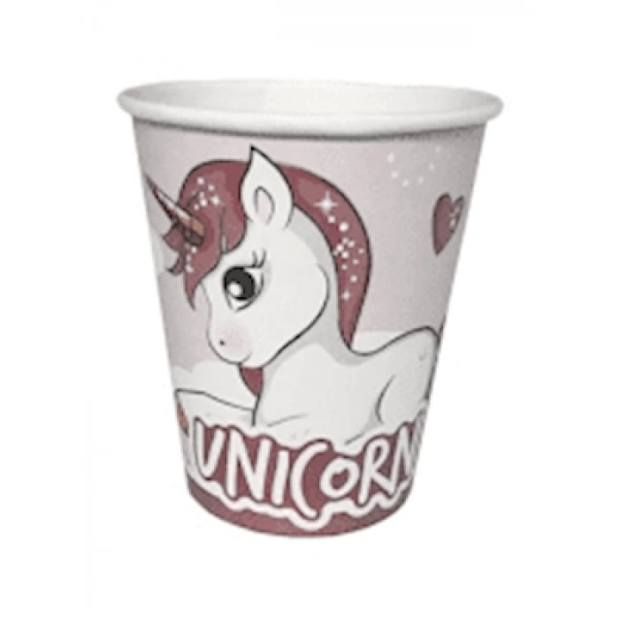 3E Grup - Nedi Karton Bardak Lisanslı 8 Li Raınbow Unıcorn 2005101
