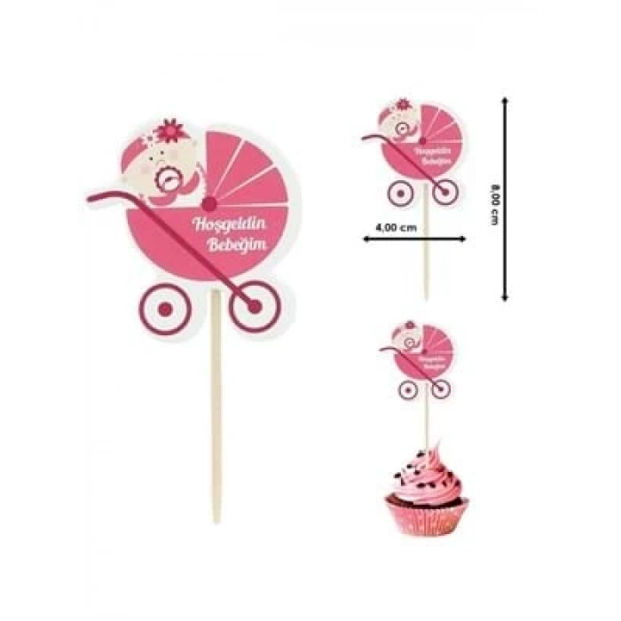 3E Grup - Nedi Karton Kürdan 20li Hoşgeldin Bebek Pembe Tk-11206