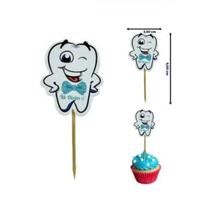 3E Grup - Nedi Karton Kürdan 20li İlk Dişim Mavi Tk-11194