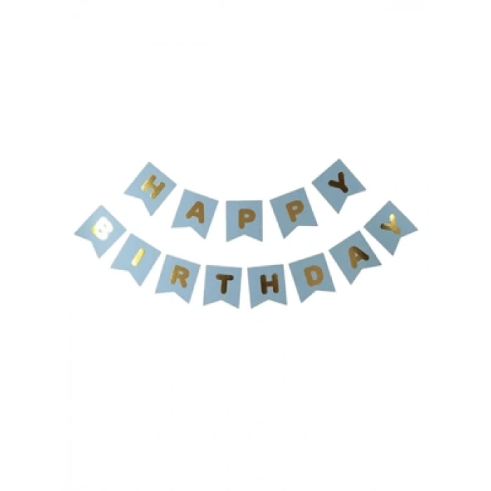 3E Grup - Nedi Kırlangıç Oynar Yazı happy Birthday Mavi 15508