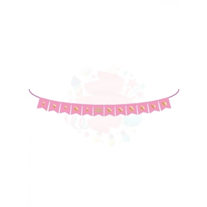 3E Grup - Nedi Kırlangıç Oynar Yazı iyiki Doğdun Küçük Boy Pembe 25627