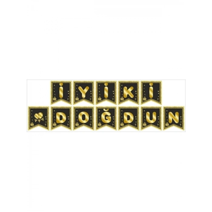 3E Grup - Nedi Kırlangıç Oynar Yazı iyiki Doğdun Pastalı Altın 24515