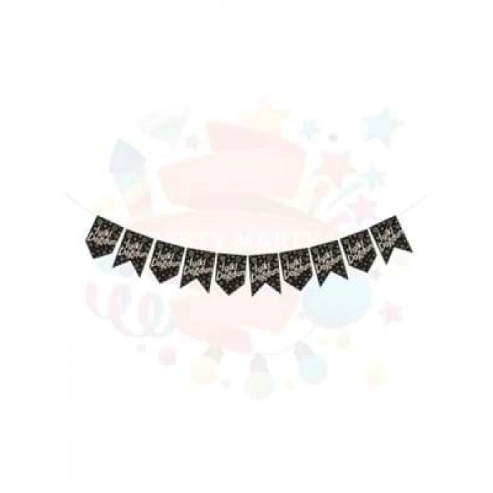 3E Grup - Nedi Oynar Karton Yazı Happy Bırthday Siyah Ty11220