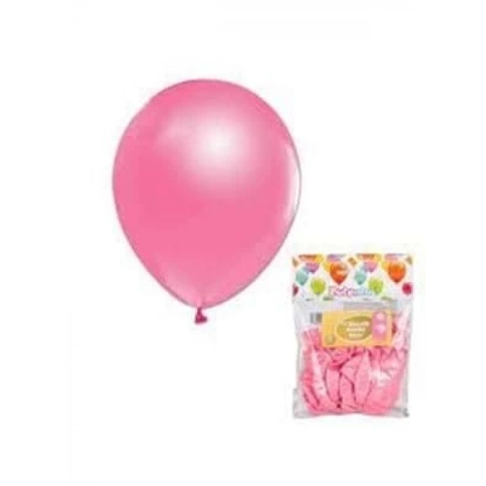 3E Grup - Nedi Party Marty 12 Metalik Balon Pembe 20li 12141