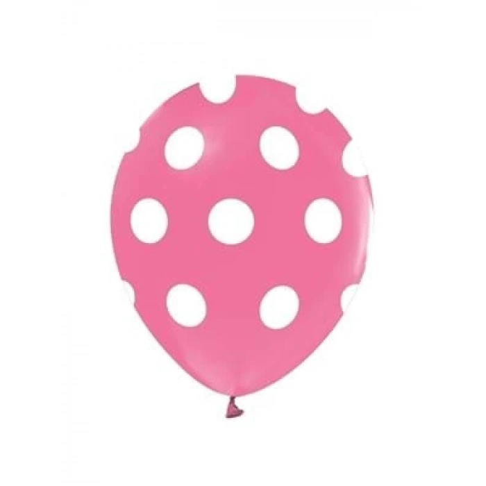 3E Grup - Nedi Party Marty 12 Pembe Puantiyeli Balon 14lü 12148