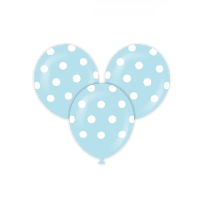 3E Grup - Nedi Party Marty Baskılı Balon Çepeçevre Mavi Puanlı 14lü Pm-12150