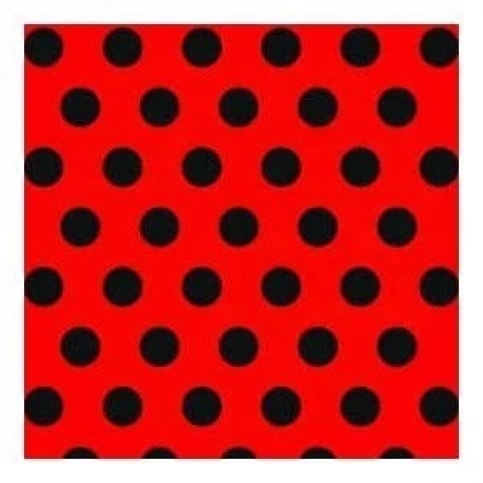 3E Grup - Nedi Peçete 20 Li Puantiyeli Kırmızı Siyah 11837