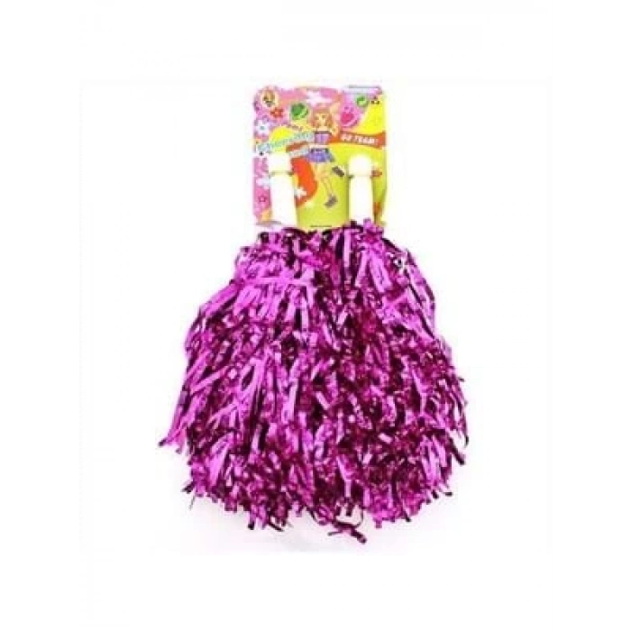 3E Grup - Nedi Ponpon Metalik Fuşya 2li 6196f