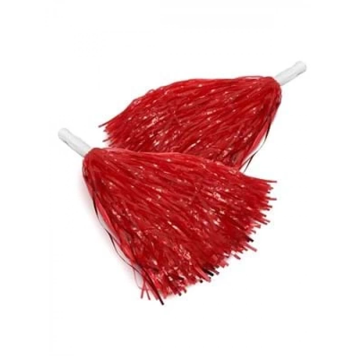 3E Grup - Nedi Ponpon Metalik Kırmızı 2li 6196r