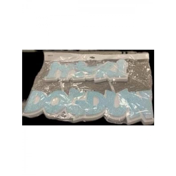 3E Grup - Nedi Strafor Süs 2 Parça Askılı iyiki Doğdun Yazısı Mavi 12097