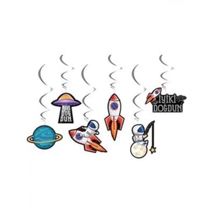 3E Grup - Nedi Uzay Sarkıt Süs 6lı 21546