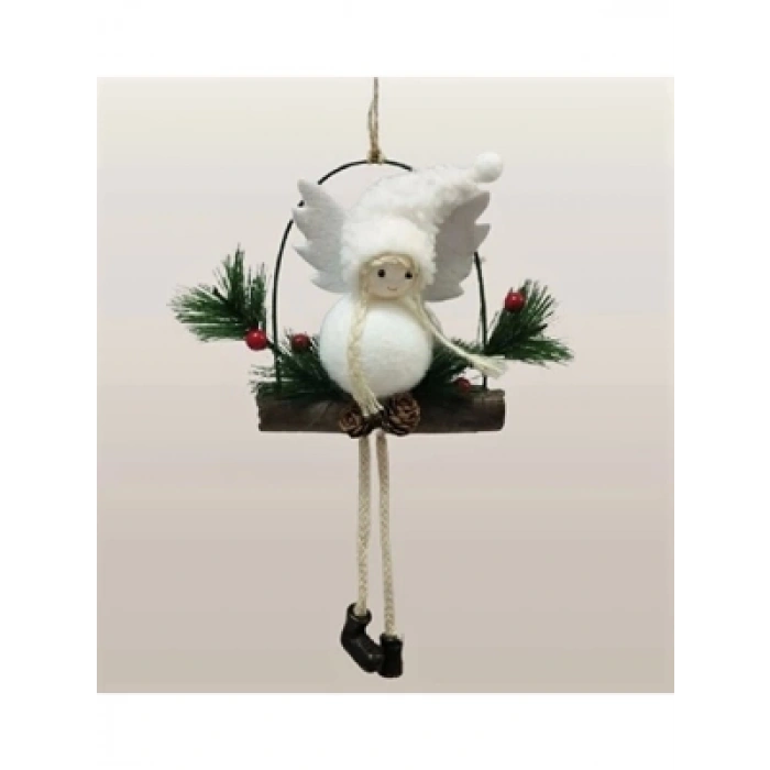3E Grup - Nedi Yılbaşı 24cm Kapı Süsü Melekli 10659
