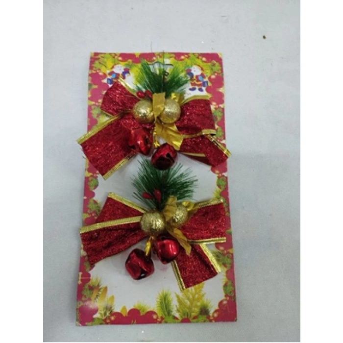 3E Grup - Nedi Yılbaşı Ağaç Süsü Fiyonklu Zilli Çan Süslü 10663