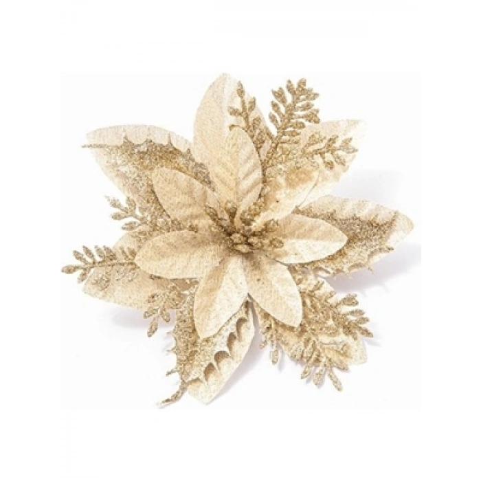 3E Grup - Nedi Yılbaşı Dekorasyon Yılbaşı Çiçeği Altın 12594