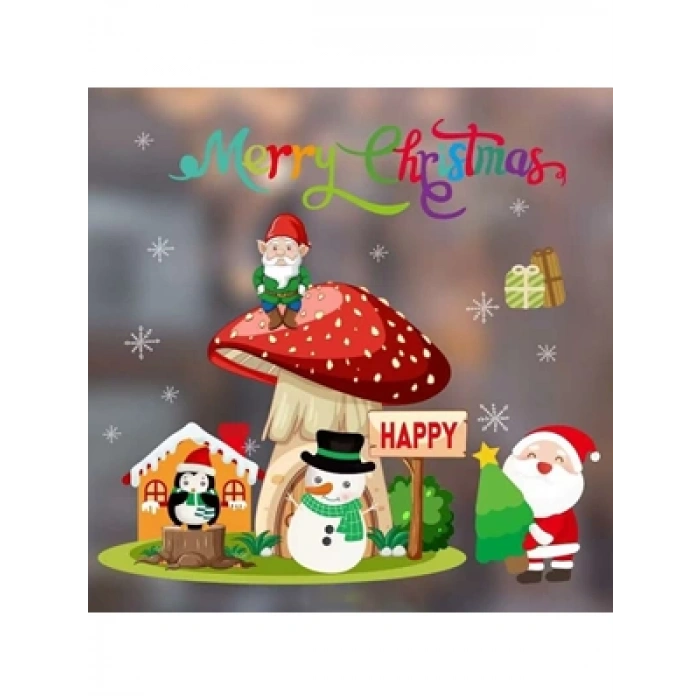 3E Grup - Nedi Yılbaşı Noel Cam Sticker Karma 12603