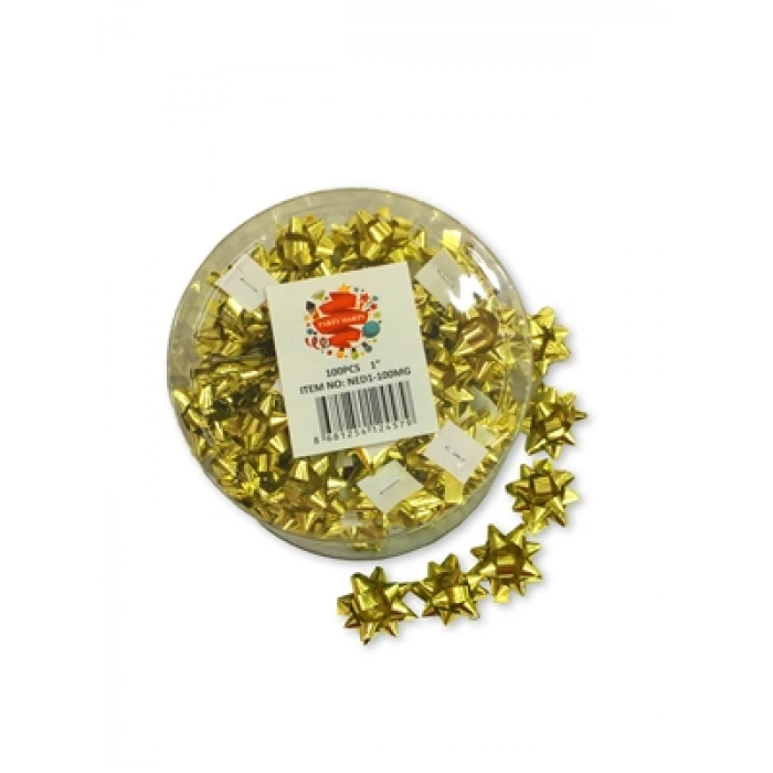 3E Grup - Nedi Yıldız Süs Mini Boy 100lü Altın 100mg