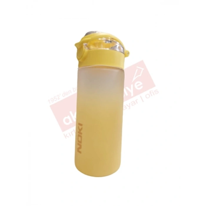 3E Grup - Noki 500 Ml Tritan Auto Kapak Soft Touch Çift Renk Tutma Aparatlı Matara Sarı T-0109-030