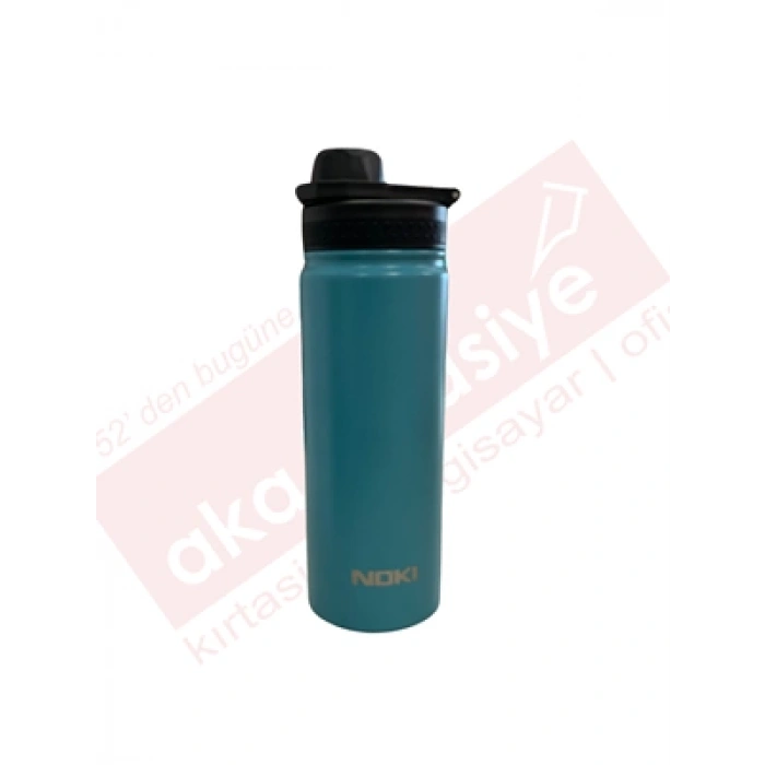 3E Grup - Noki 540 Ml Vidalı Kapak Taşıma Kulplu Çelik Matara Mavi T-0126-130