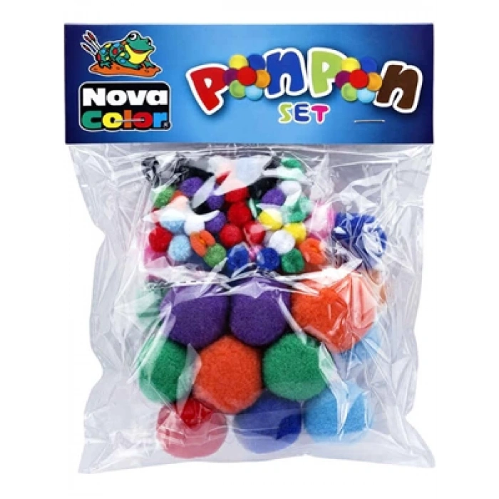 3E Grup - Nova Color 10-20-30 Mm Karışık Ponpon Seti Nc-350
