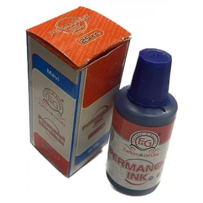 3E Grup - Nurgün 25 Cc Permanent Mürekkep Mavi Fg-2025