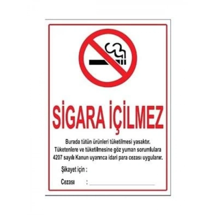 3E Grup - Odak 50x70 Sigara İçilmez Levhası