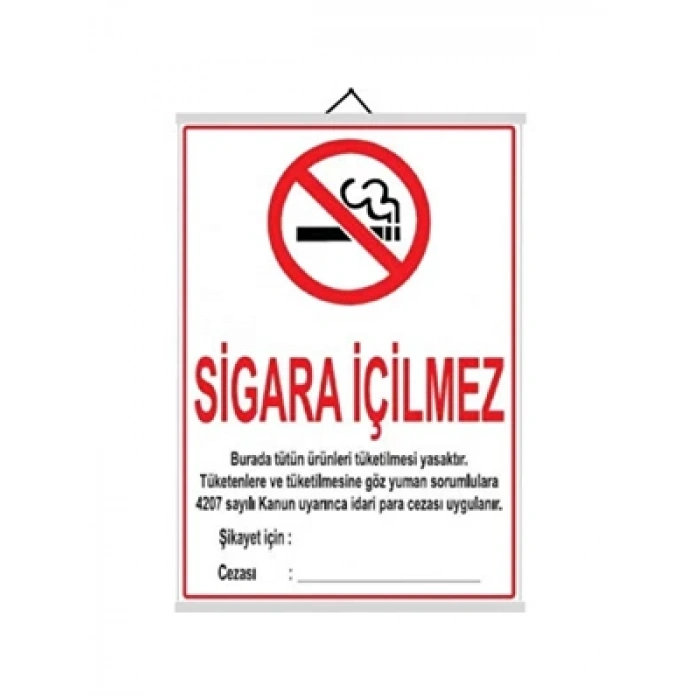 3E Grup - Odak 50x70 Sigara İçilmez Levhası Çıtalı