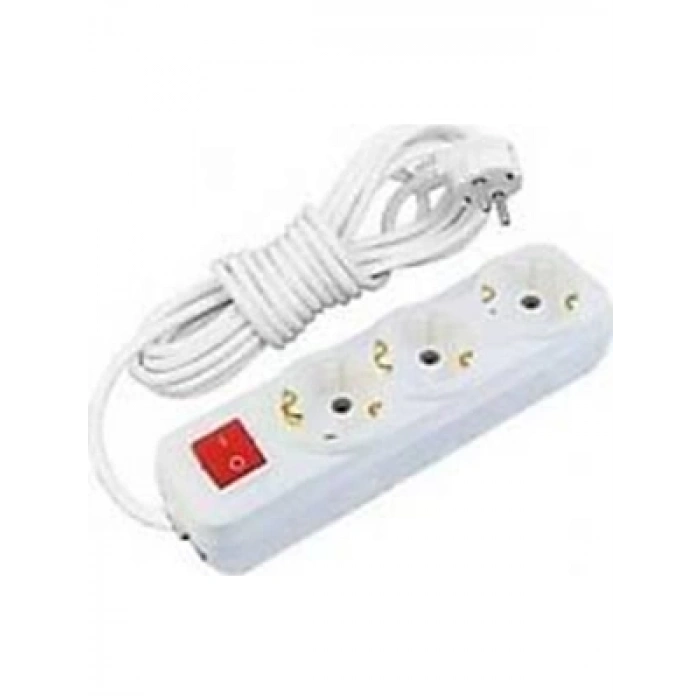 3E Grup - Önder 3lü 5 Metre Anahtarlı Grup Priz