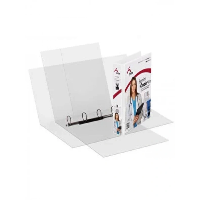 3E Grup - Önder 7 Cm 4 Halka D Mekanizma İç Cepli Klasör Beyaz 2017-5