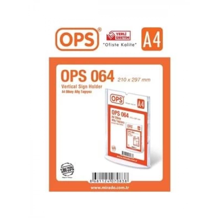 3E Grup - Ops A4 T Tipi Dikey Afiş Taşıyıcı 064