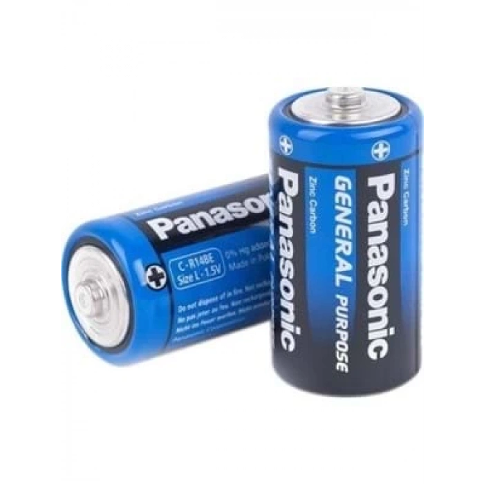 3E Grup - Panasonıc D 1.5v General Purpose Karbon Büyük Pil 2 Li