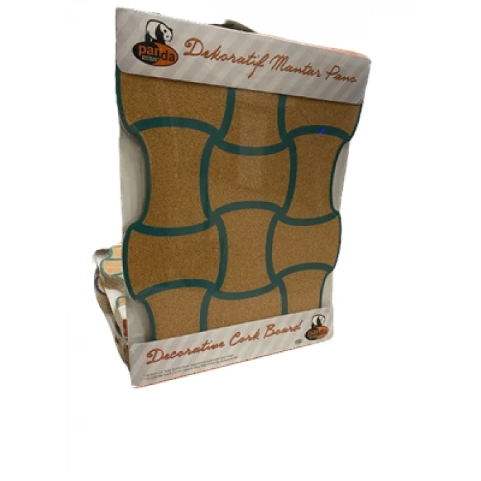 3E Grup - Panda 39x24 Dekoratif Mantar Pano Zebra Desen 2li Pan137