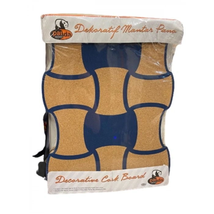 3E Grup - Panda 39x24 Dekoratif Mantar Pano Zebra Desen 6lı Pan139