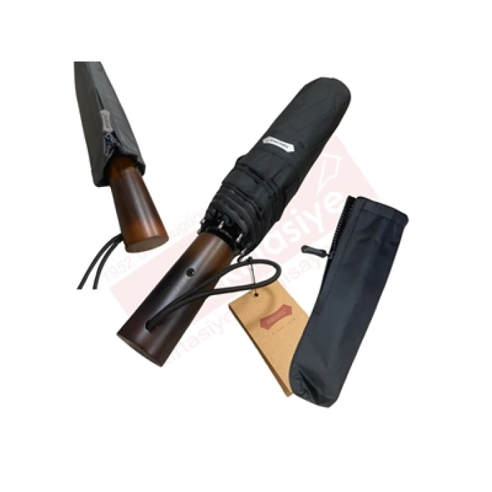 3E Grup - Parachase Tam Otomatik Şemsiye Ahşap Saplı 3282 Dvt126