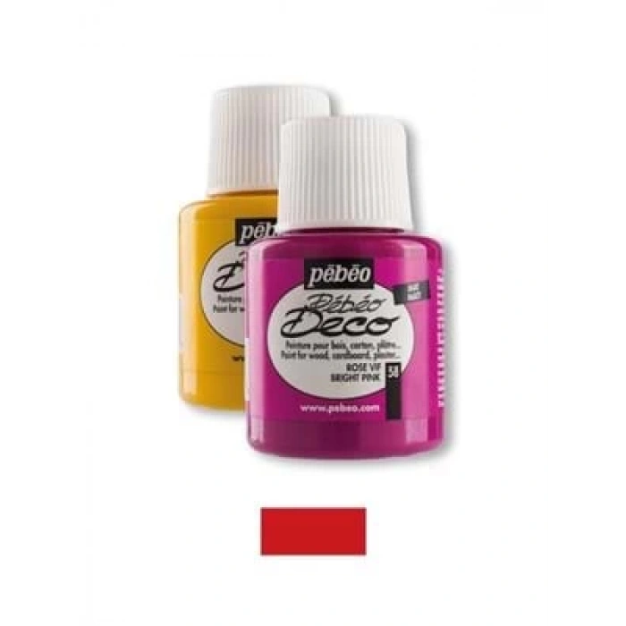 3E Grup - Pebeo Deco 110 Ml Ahşap Boyası Kiraz Kırmızı 83