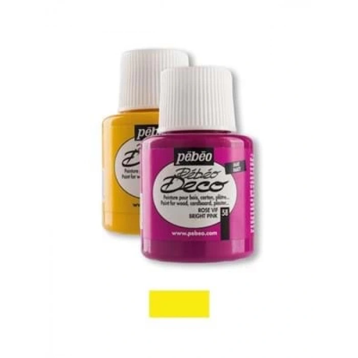 3E Grup - Pebeo Deco 110 Ml Ahşap Boyası Limon Sarı 56