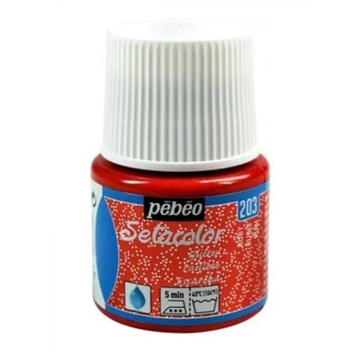 3E Grup - Pebeo Setacolor Parıltılı Kumaş Boyası 45 Ml No:203