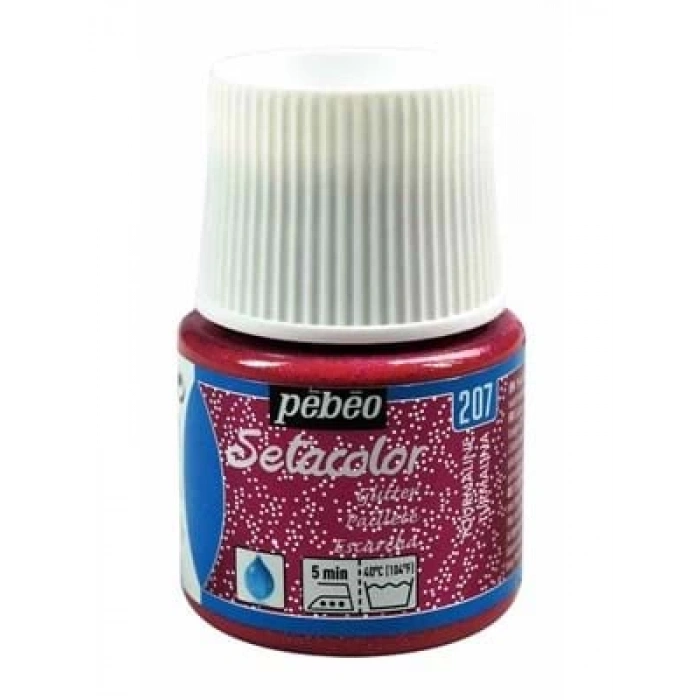 3E Grup - Pebeo Setacolor Parıltılı Kumaş Boyası 45 Ml No:207
