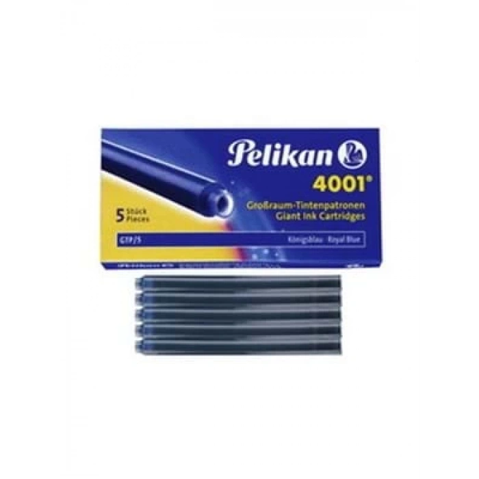3E Grup - Pelikan Uzun Kartuş Mavi 5 Li 4001