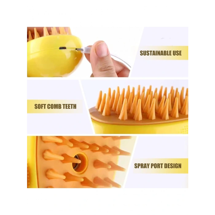 3E Grup - Pet Brush Buharlı Şarjlı Kedi Köpek Yıkama Aparatı