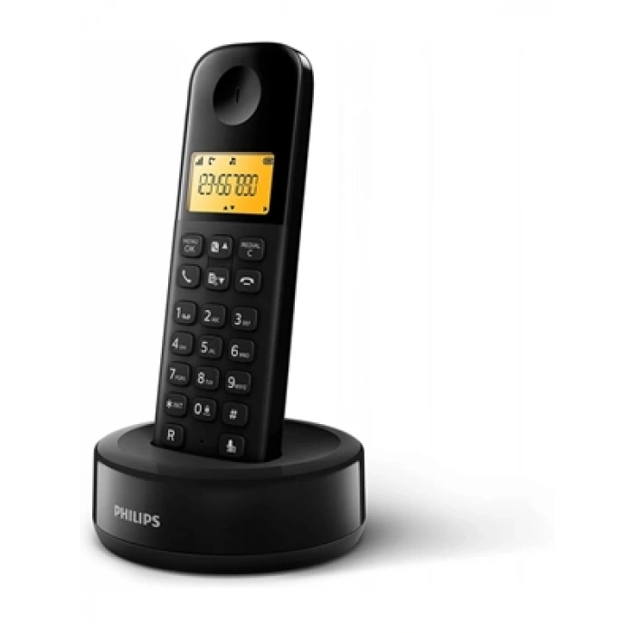 3E Grup - Philips D1601 Dect Telsiz Telefon Siyah